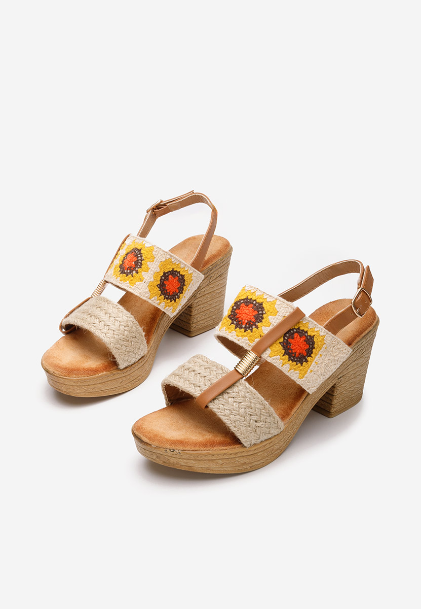 Sandali con plateau Zeina V2 beige