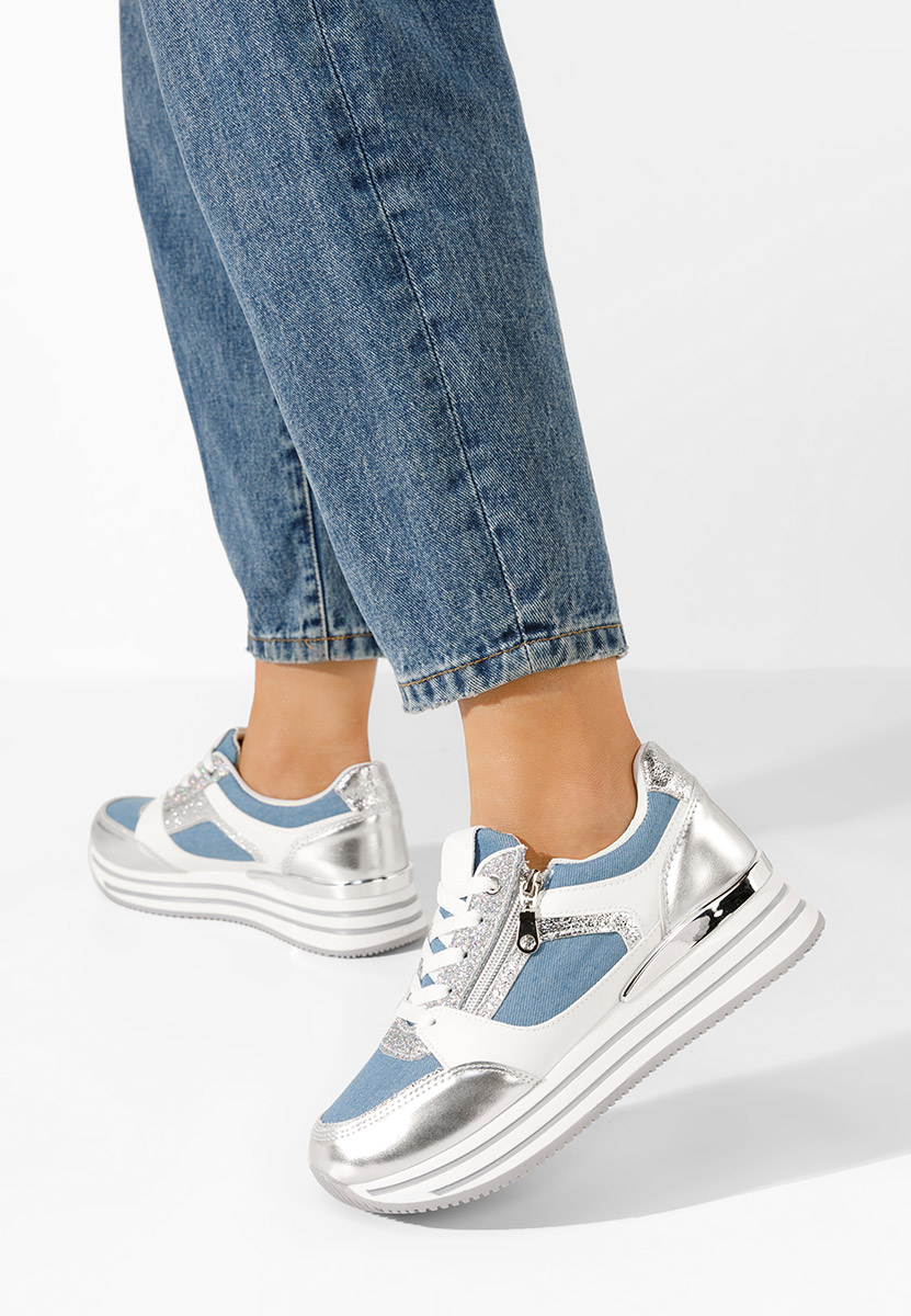 Sneakers con plateau Nellia blu