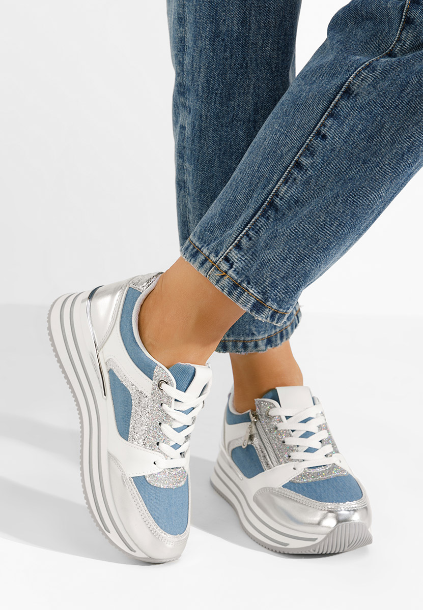 Sneakers con plateau Nellia blu