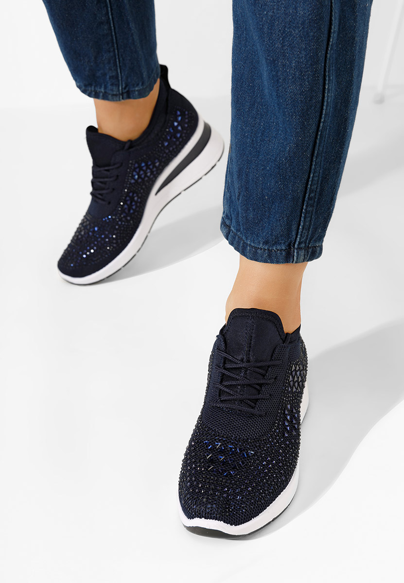 Sneakers con zeppa Keeley blu marine