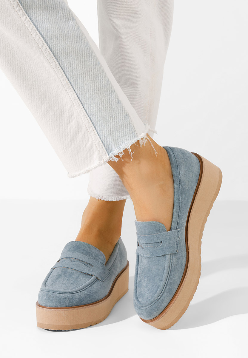 Mocassini donna platform Leondra V2 blu