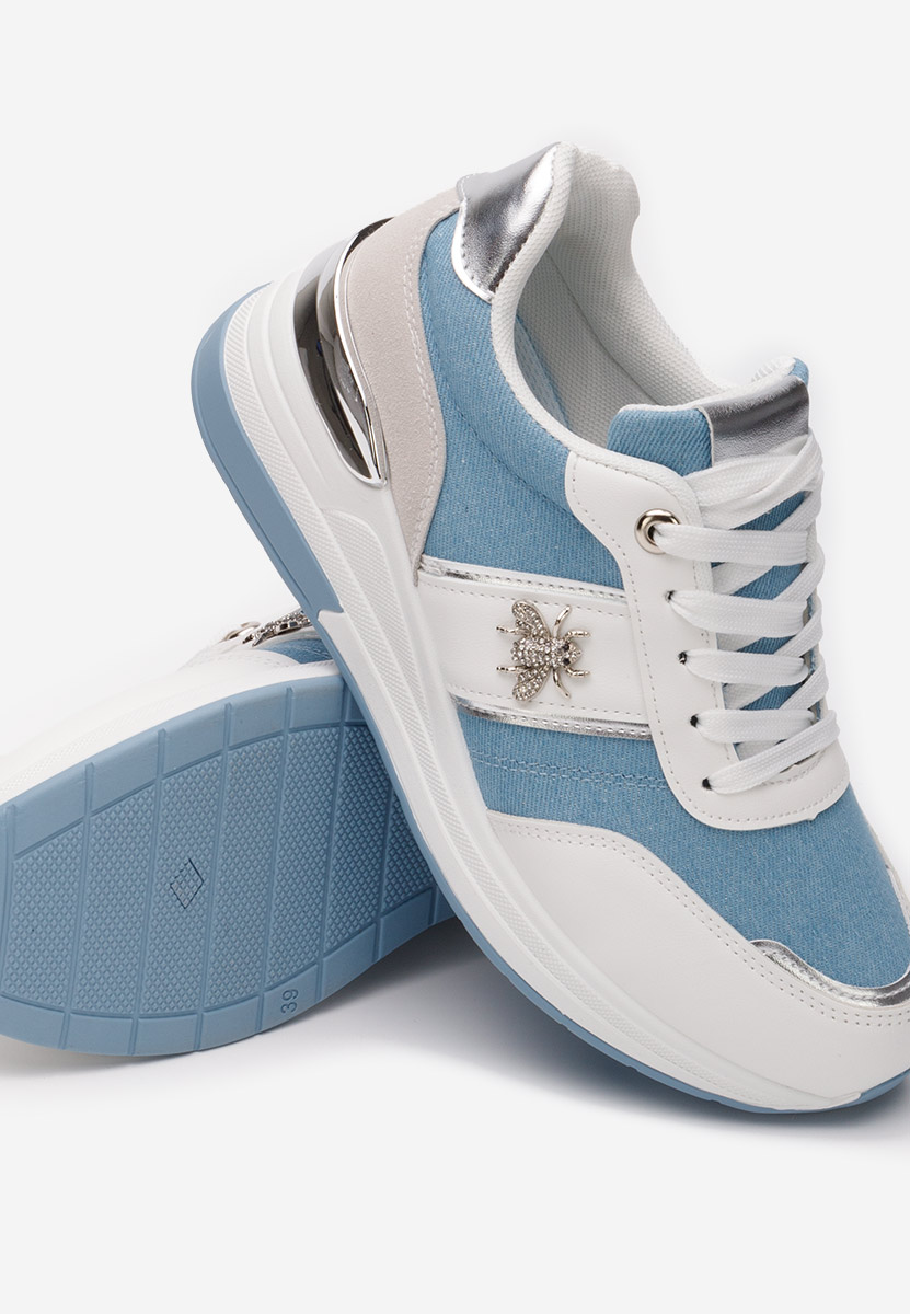 Sneakers con zeppa Gisela azzurro