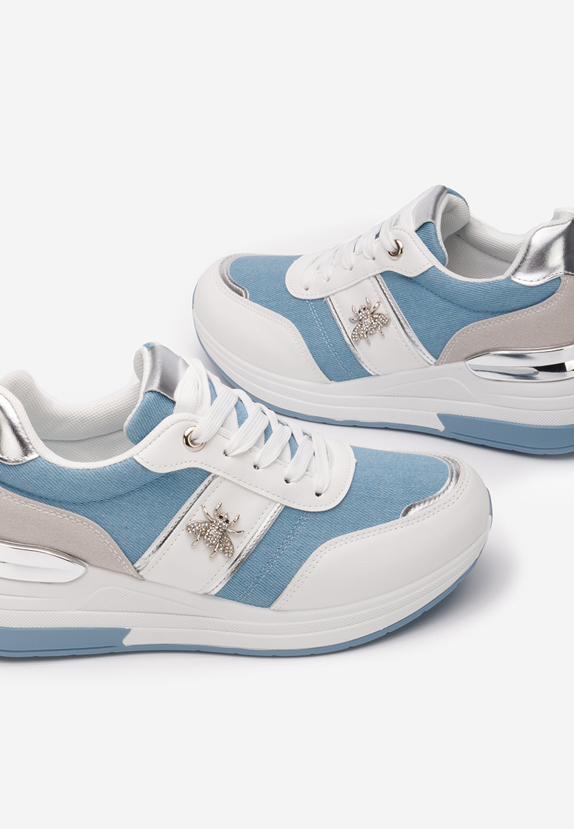 Sneakers con zeppa Gisela azzurro