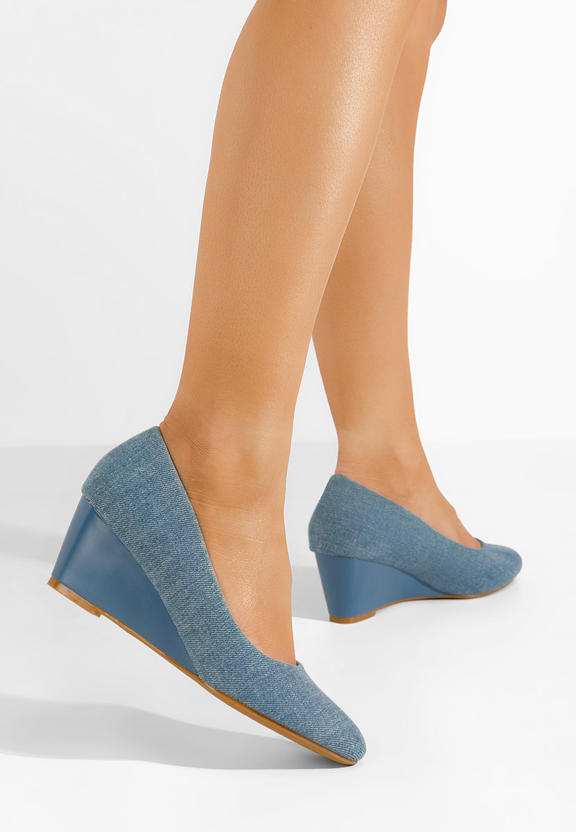Scarpe con zeppa Cutiara denim
