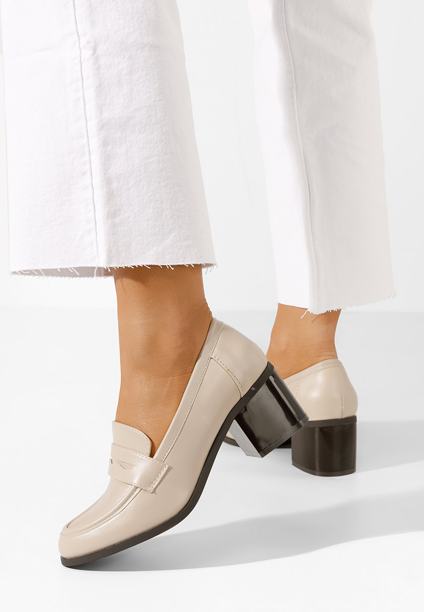 Mocassini con tacco Sereya V4 beige