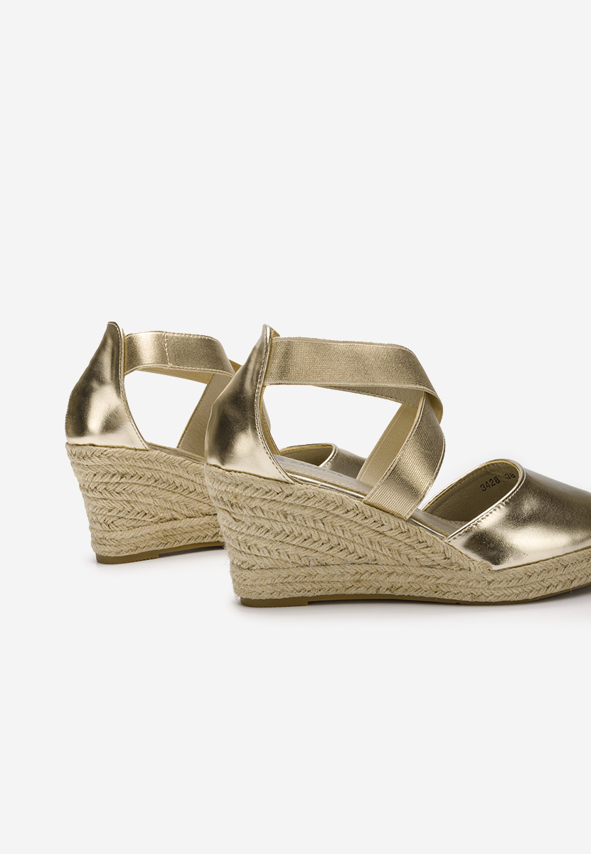 Sandali con zeppa Rosaria oro