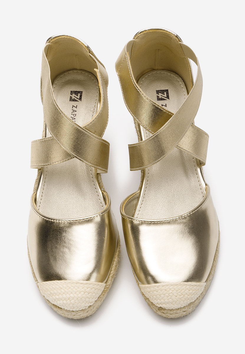 Sandali con zeppa Rosaria oro