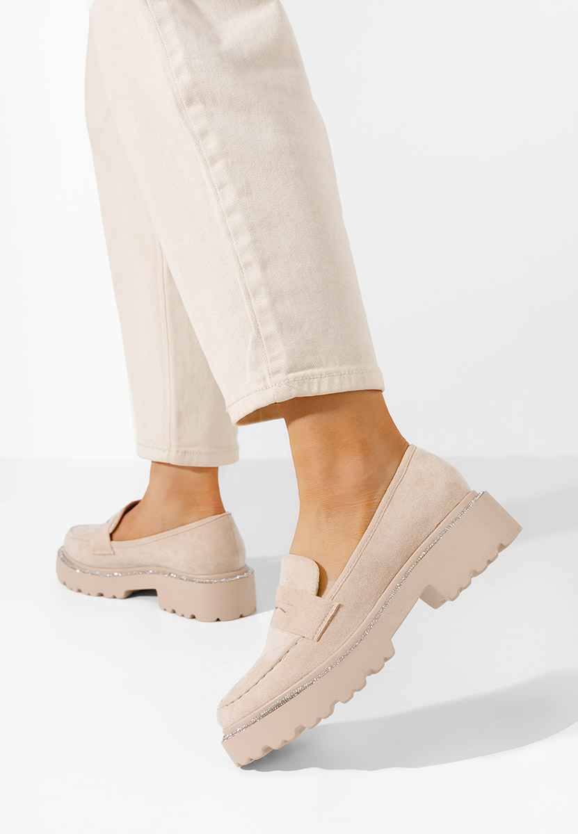 Mocassini con plateau Tirra V2 beige