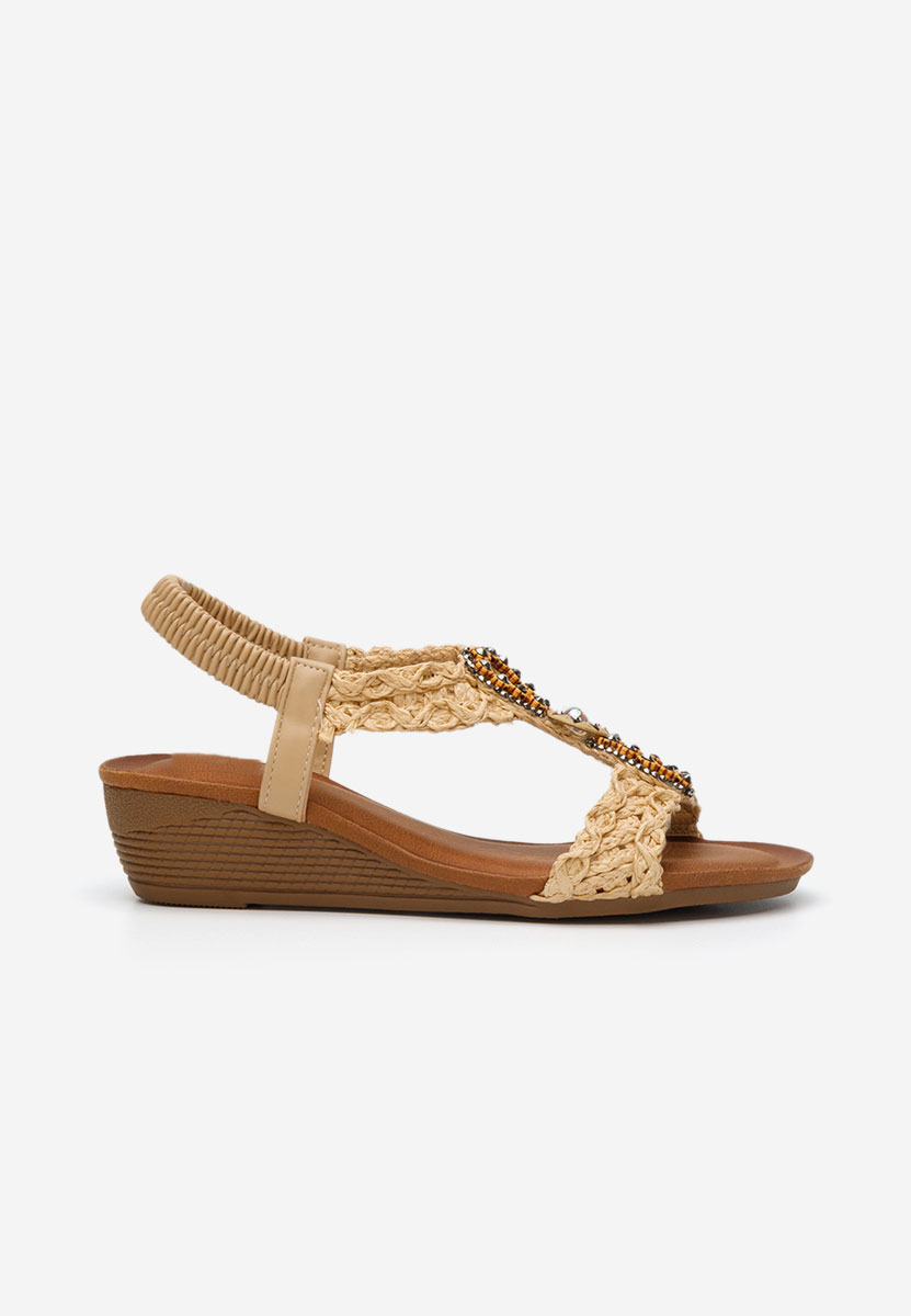 Sandali con zeppa Oarvia beige