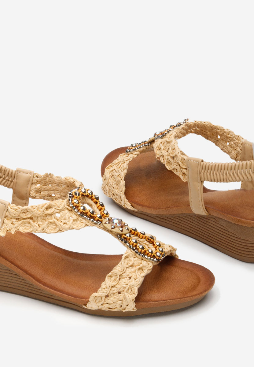 Sandali con zeppa Oarvia beige