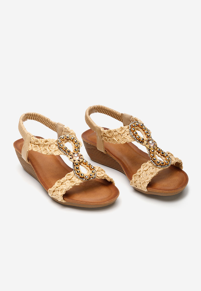Sandali con zeppa Oarvia beige