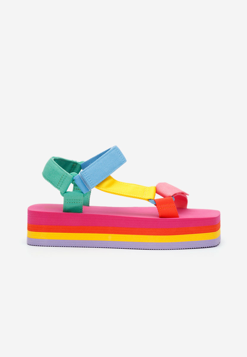 Sandali platform Stacey colorate