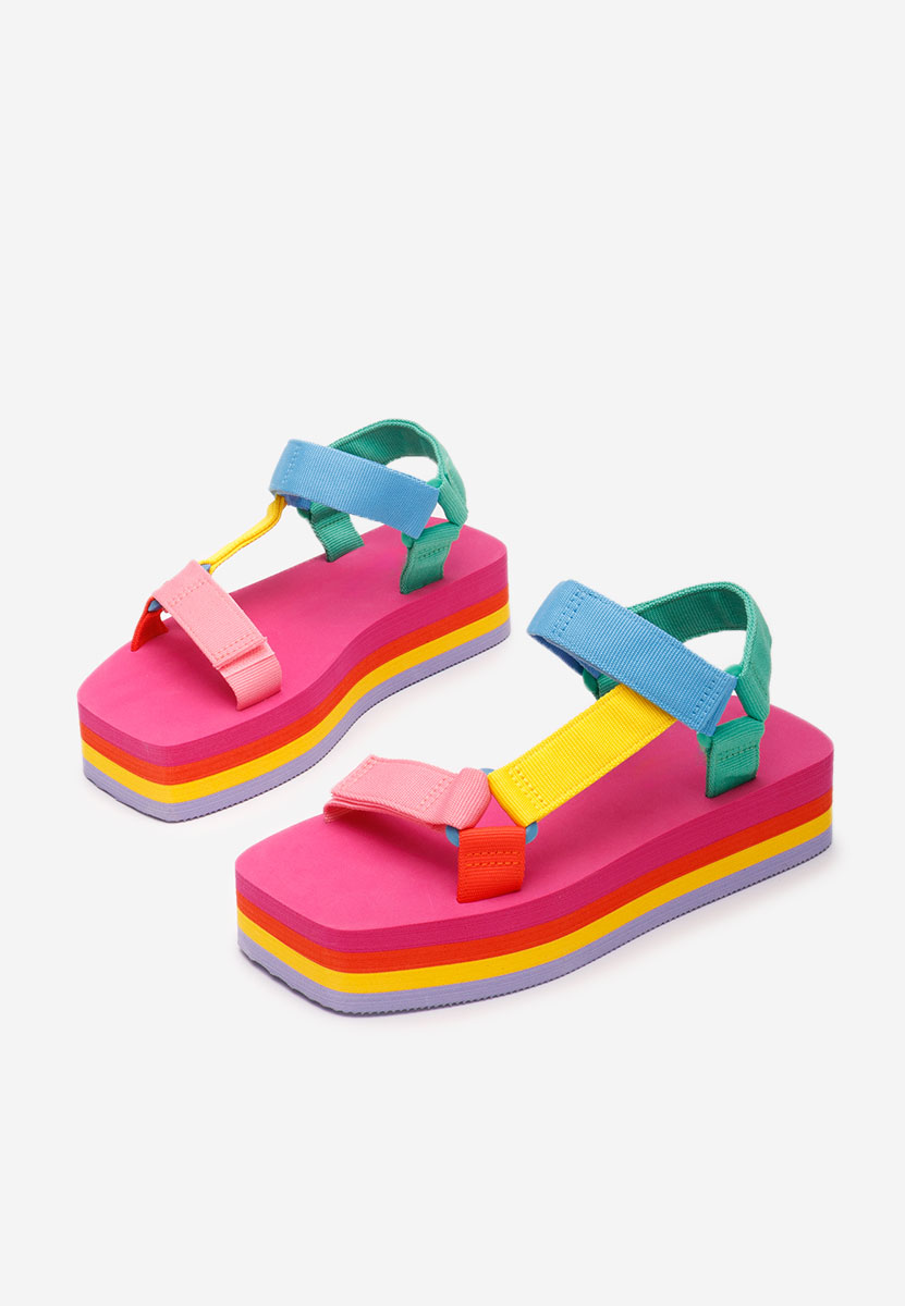 Sandali platform Stacey colorate