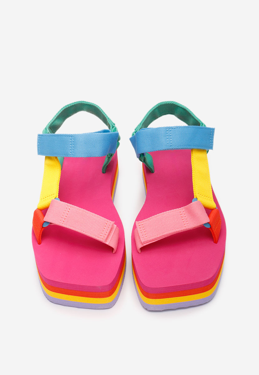 Sandali platform Stacey colorate