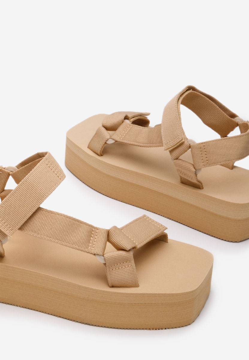 Sandali platform Stacey beige