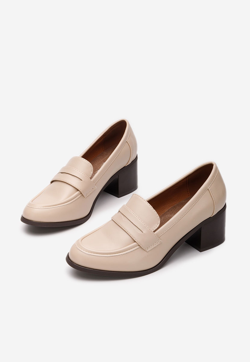 Mocassini con tacco Sereya V4 beige