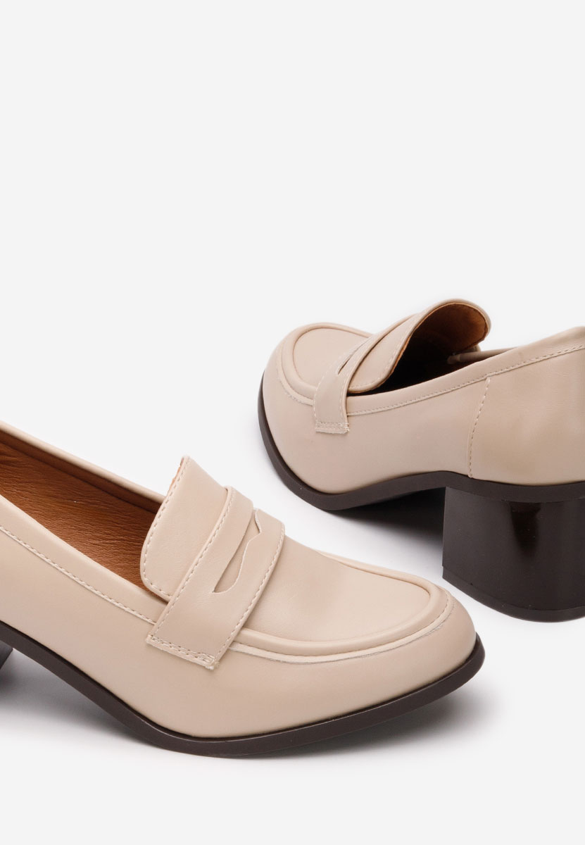 Mocassini con tacco Sereya V4 beige