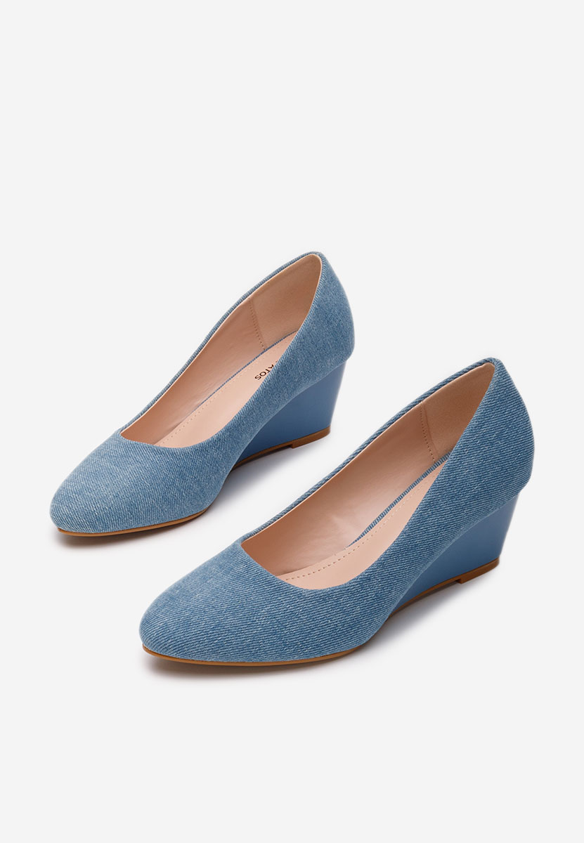 Scarpe con zeppa Cutiara denim