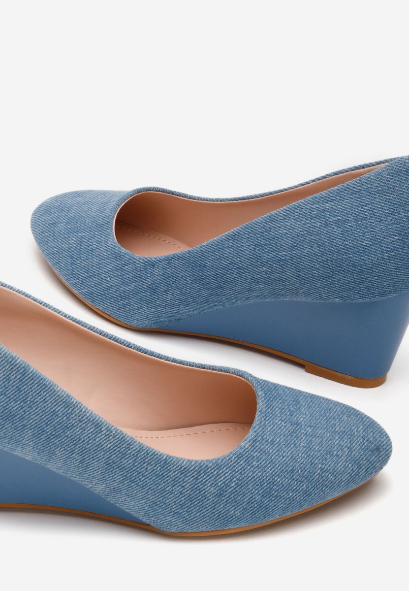 Scarpe con zeppa Cutiara denim