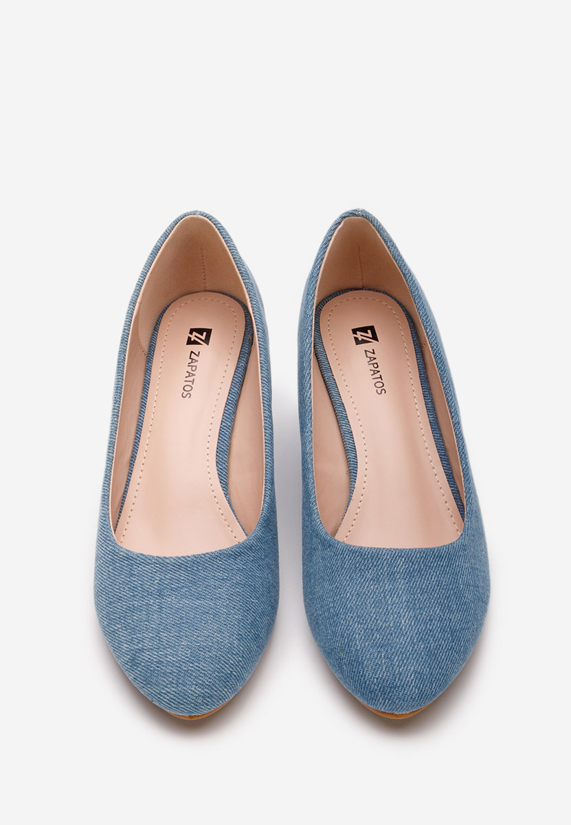 Scarpe con zeppa Cutiara denim