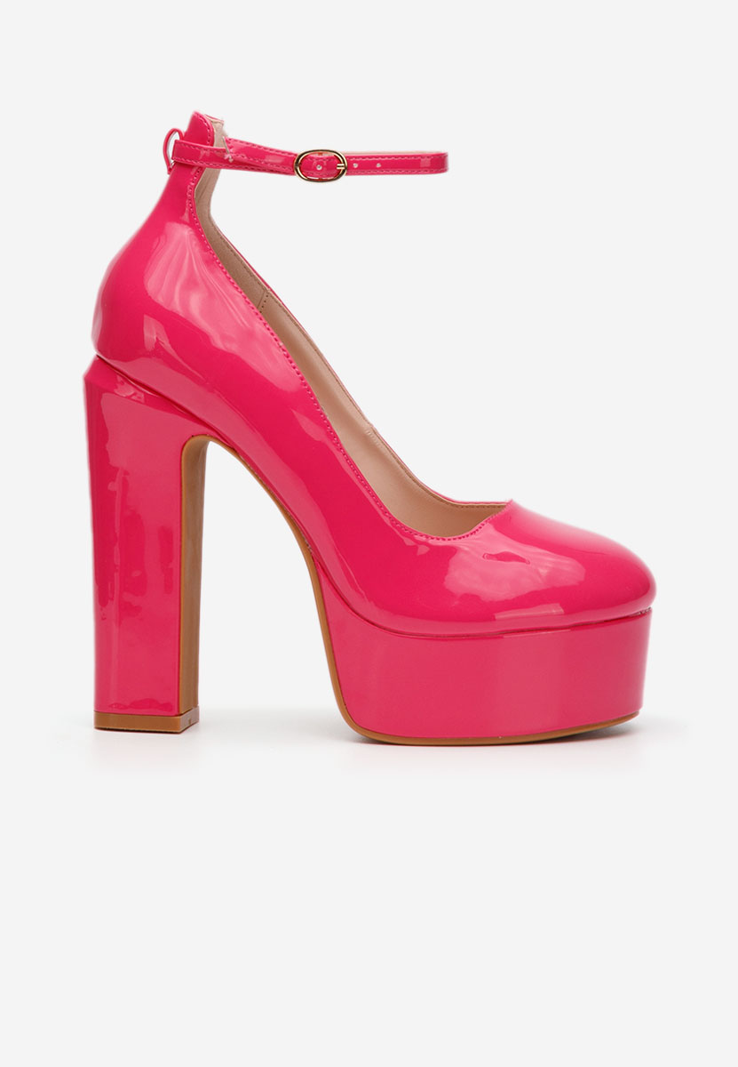 Décolleté tacco largo e plateau Matea V3 fucsia