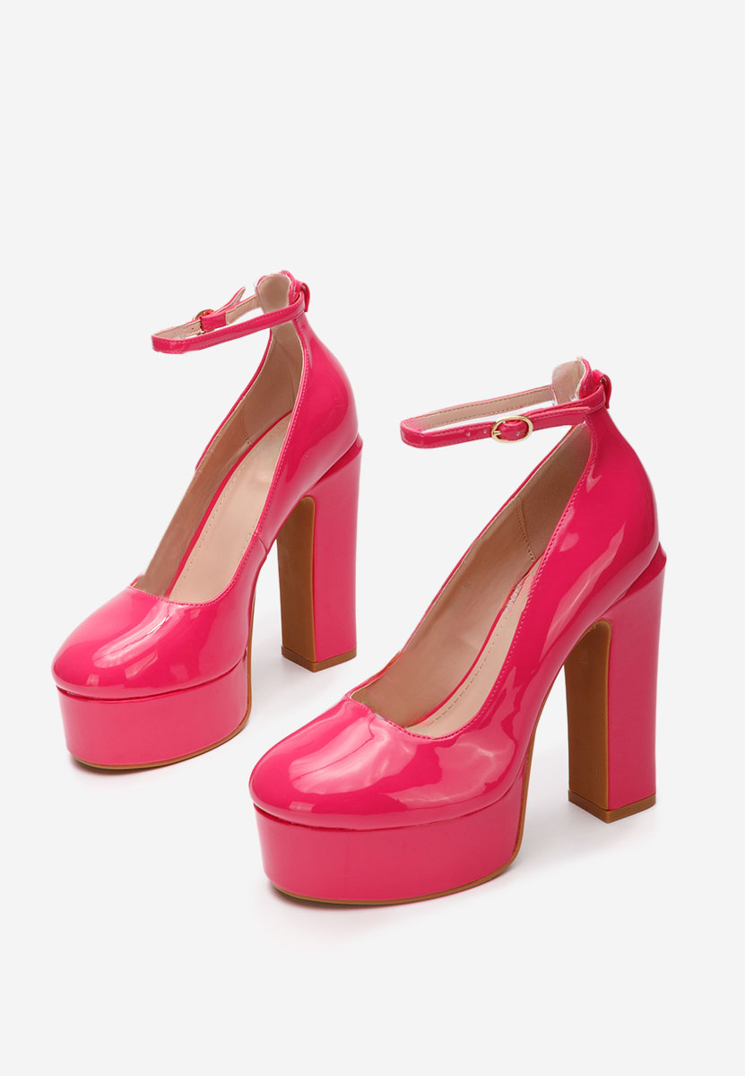 Décolleté tacco largo e plateau Matea V3 fucsia