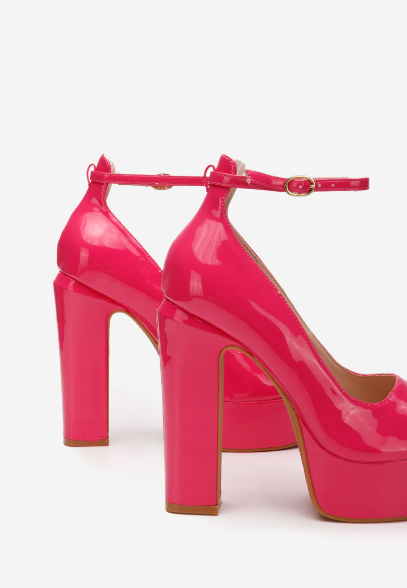 Décolleté tacco largo e plateau Matea V3 fucsia