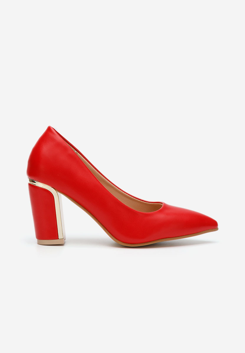 Décolleté tacco largo Sireda V2 rosso