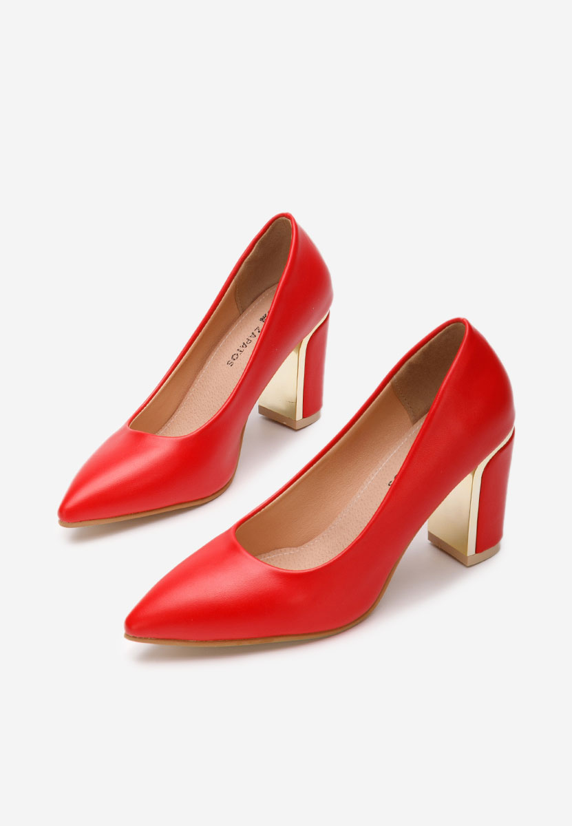 Décolleté tacco largo Sireda V2 rosso