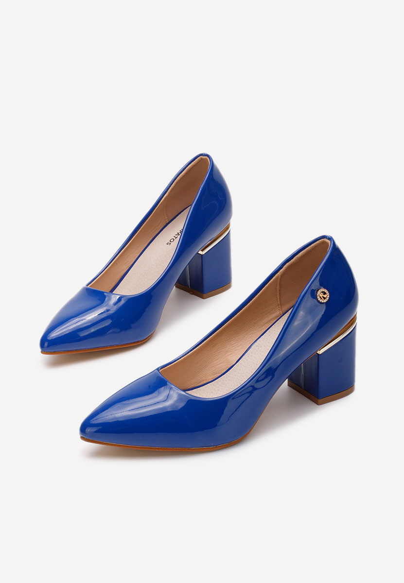 Décolleté tacco largo Nelia V3 blu