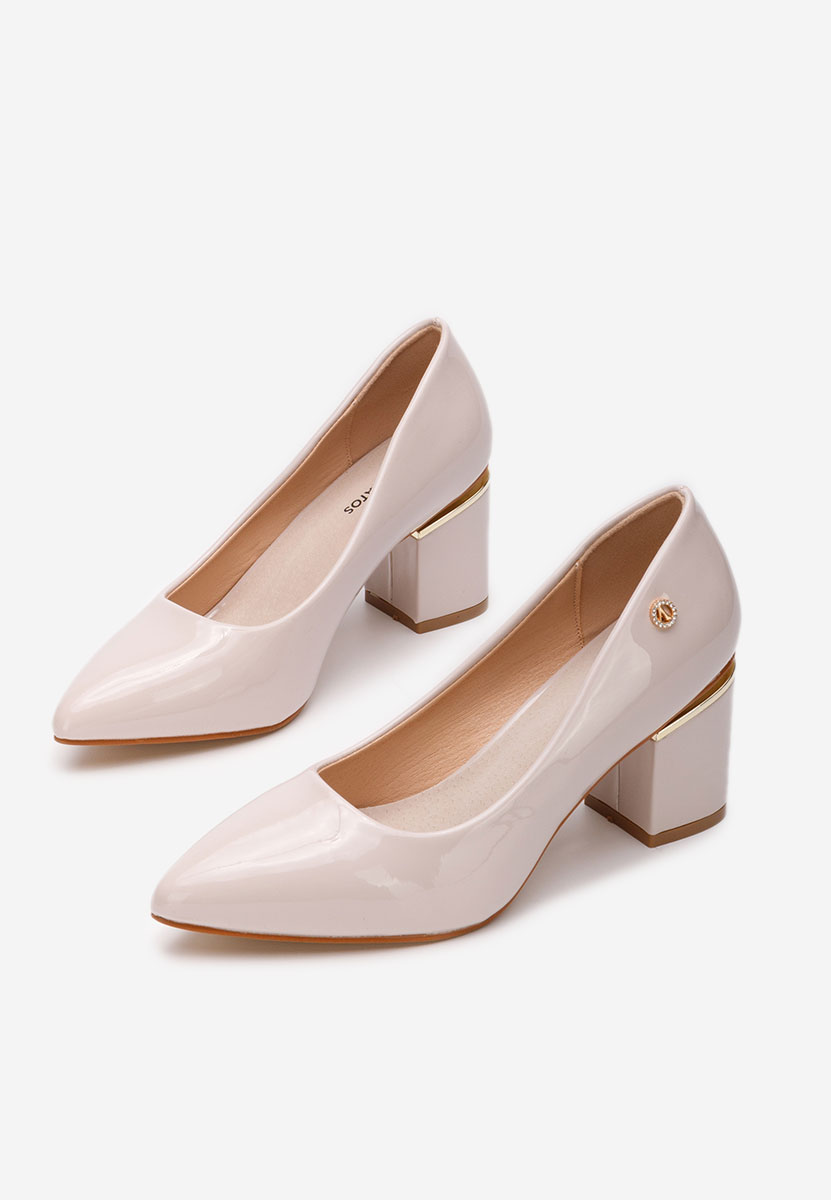 Décolleté tacco largo Nelia V3 beige