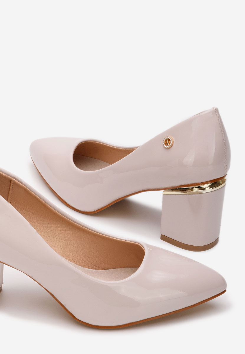 Décolleté tacco largo Nelia V3 beige