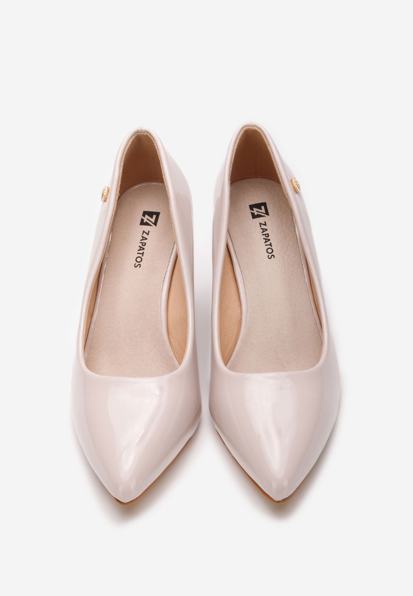 Décolleté tacco largo Nelia V3 beige