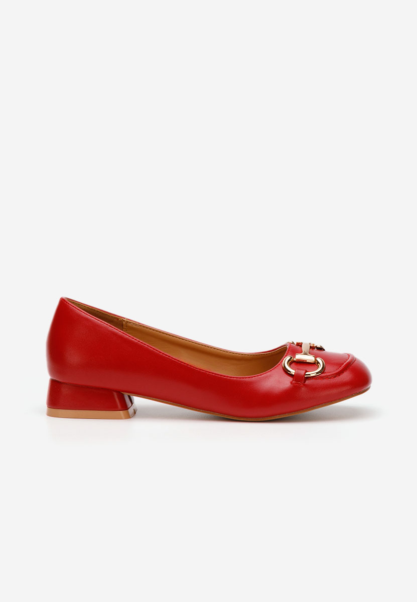 Décolleté tacco basso Escana rosso