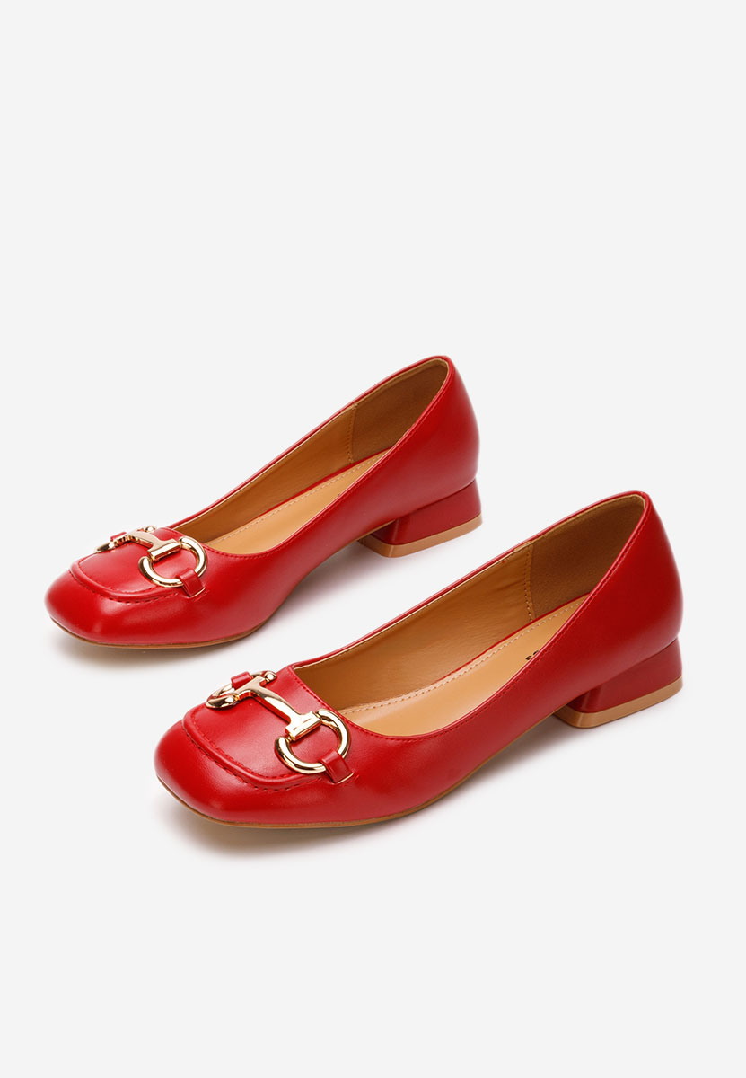 Décolleté tacco basso Escana rosso