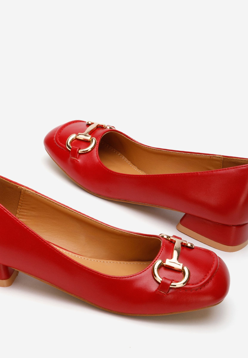 Décolleté tacco basso Escana rosso