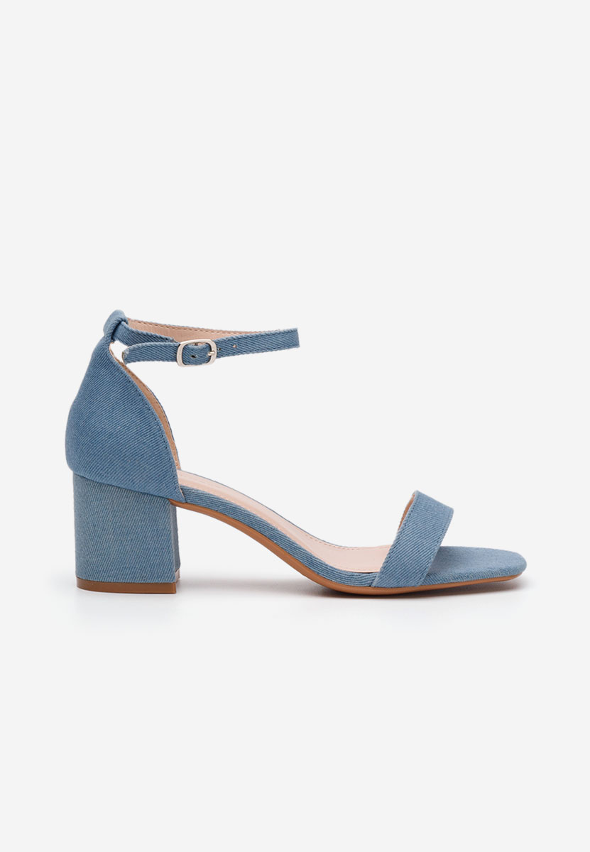 Sandali con tacco largo Lilea V3 denim