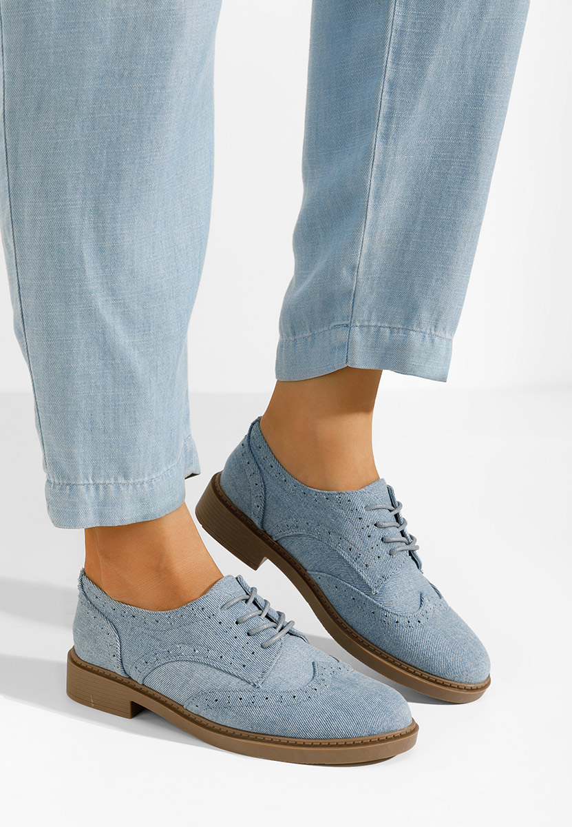 Scarpe brogue donna Cametia denim