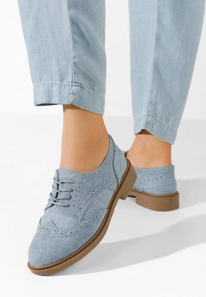 Scarpe brogue donna Cametia denim