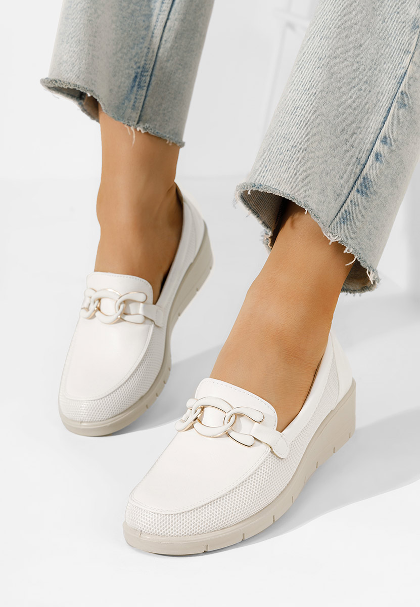 Mocassini donna platform Iteria bianchi