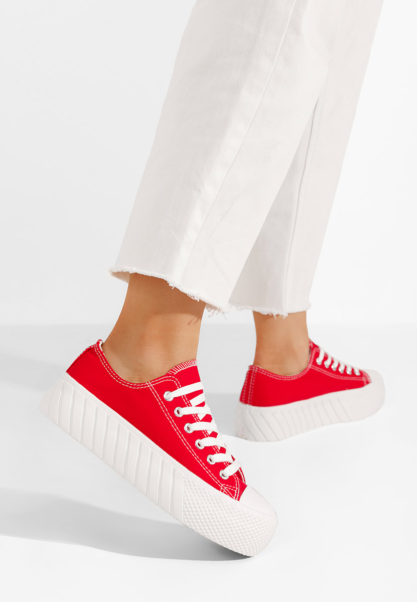 Scarpe da ginnastica con piattaforma Alisson rosso
