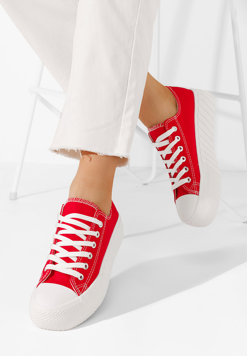 Scarpe da ginnastica con piattaforma Alisson rosso