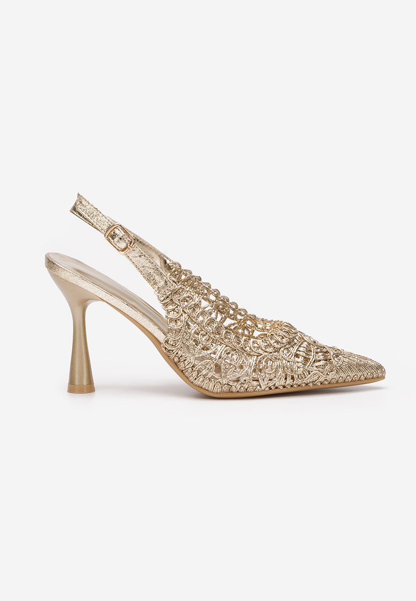 Décolleté tacco a spillo Katherine oro
