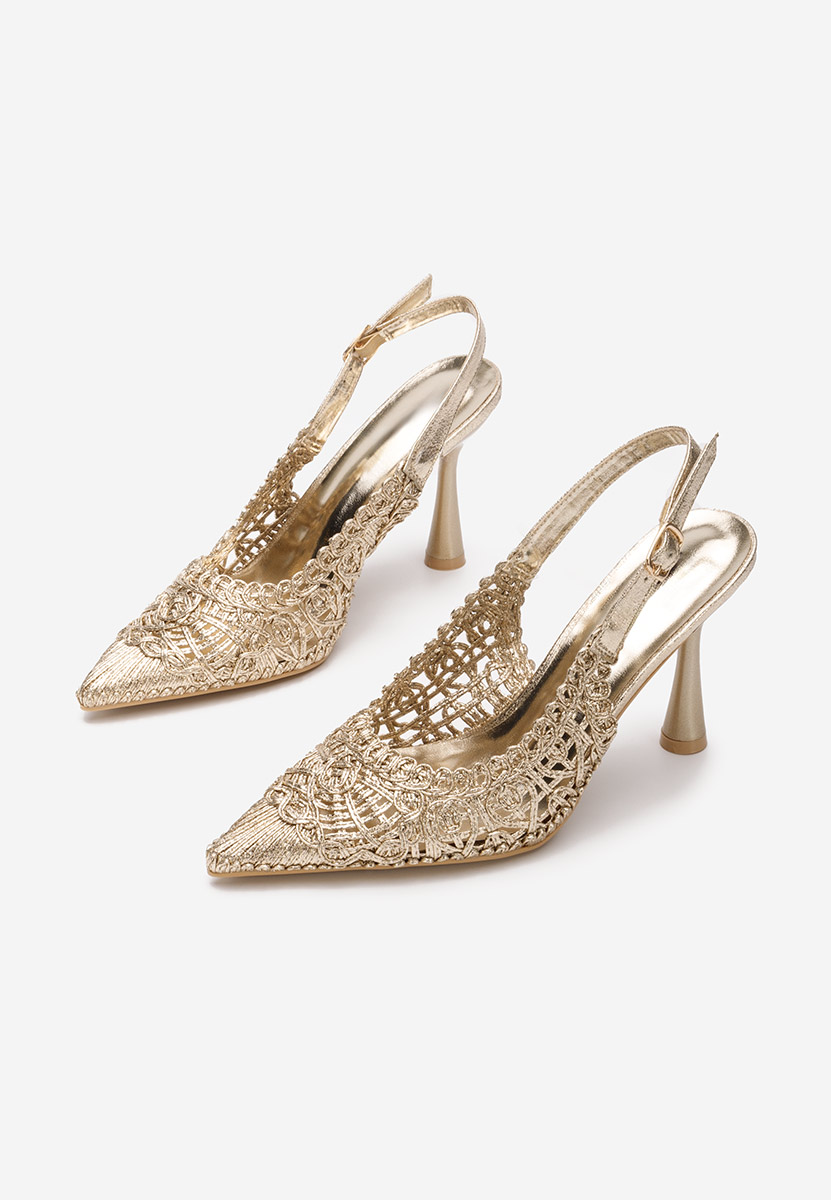 Décolleté tacco a spillo Katherine oro