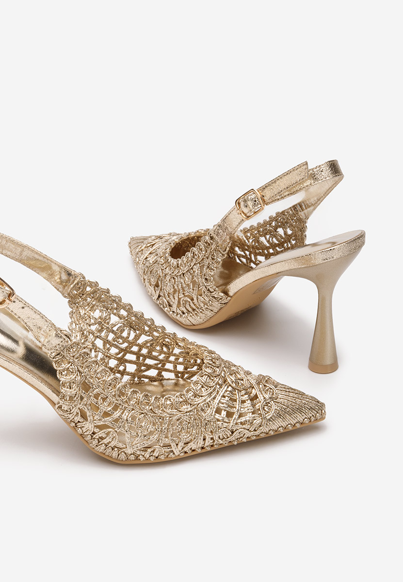 Décolleté tacco a spillo Katherine oro