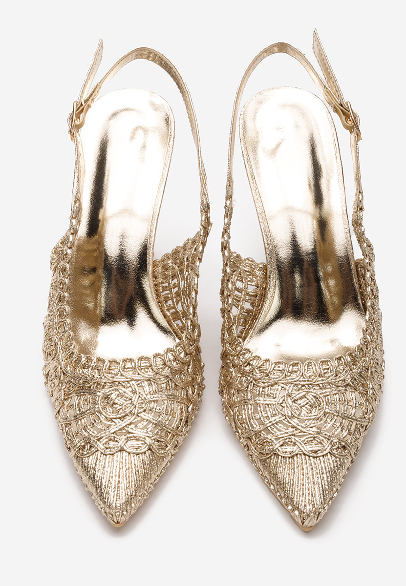 Décolleté tacco a spillo Katherine oro