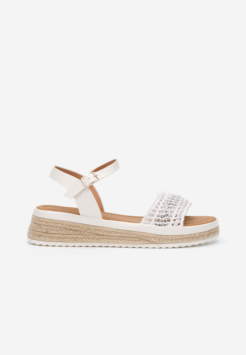 Sandali con plateau Ergela bianchi