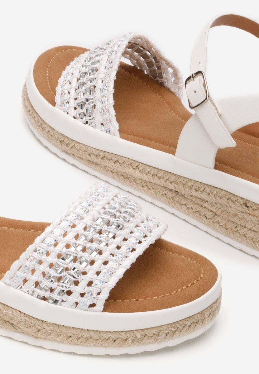 Sandali con plateau Ergela bianchi