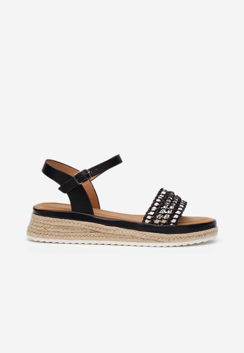 Espadrillas zeppa Ergela nero