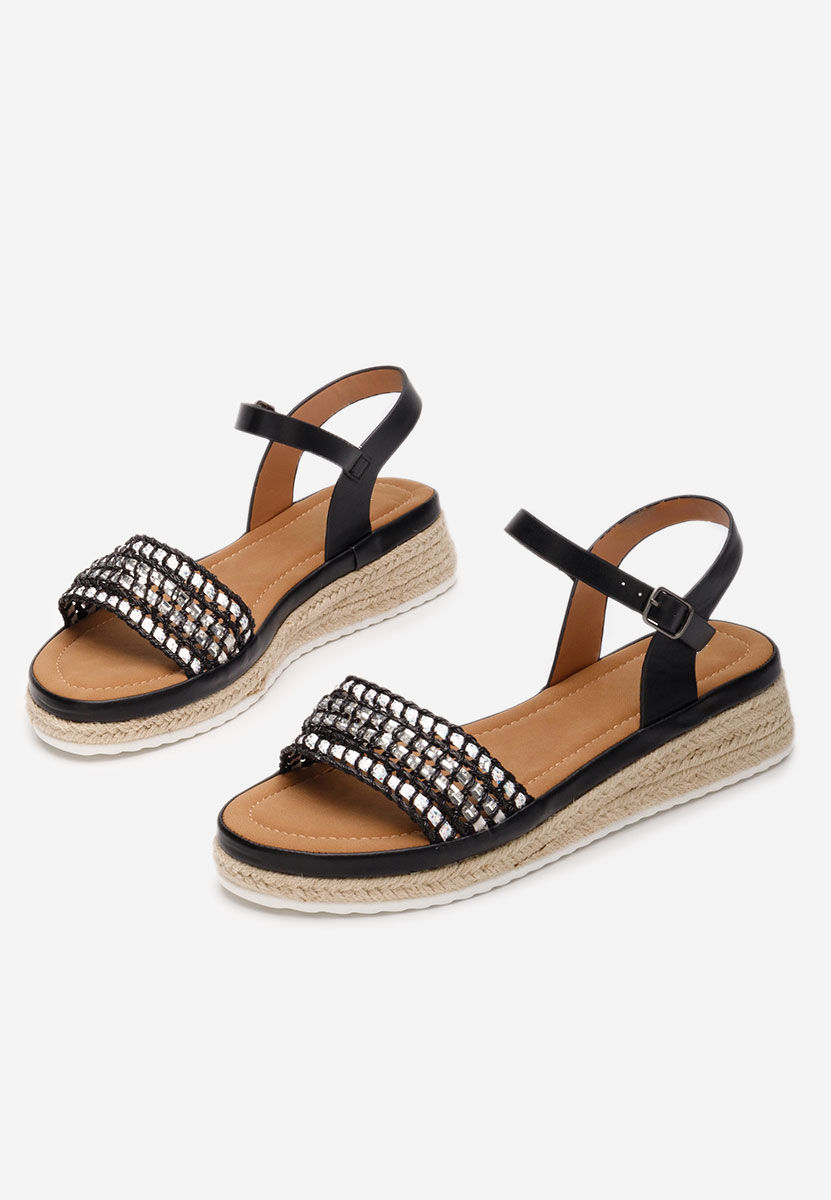 Espadrillas zeppa Ergela nero